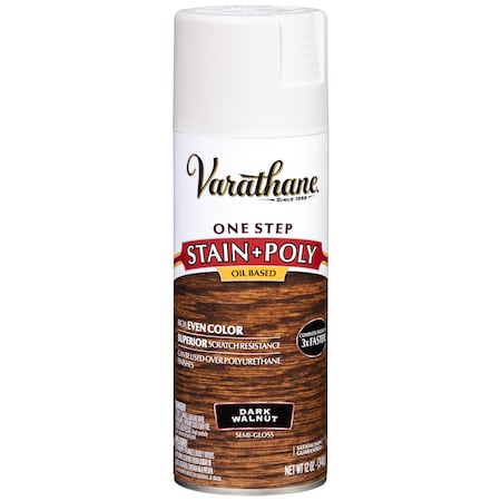 Varathane Varathane Semi-Transparent Semi-Gloss Dark Walnut Oil-Based One-Step Stain/Poly 12 oz 243870